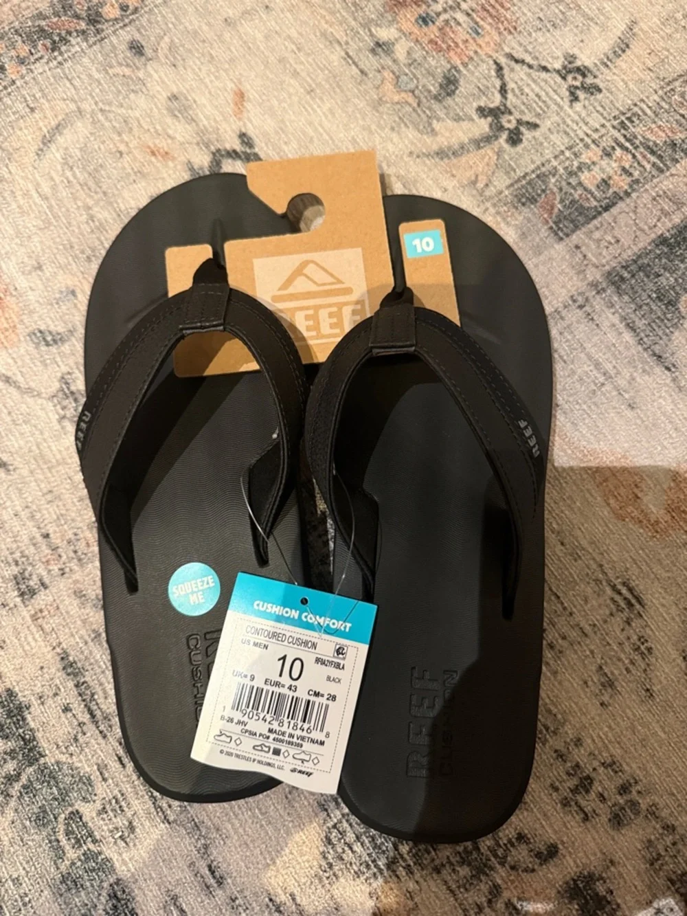 Reef Men's Black Cushion Flip Flop